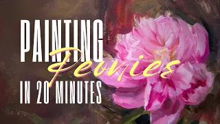 20 Minute Painting! #9 - Pink Peony in Oil with Anna Rose Bain