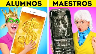 ESTUDIANTE RICO VS MAESTRO POBRE | Cómo ser popular en una ESCUELA MONSTRUOSA by La La Amigos