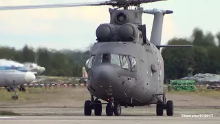 МИ-26 Запуск. Взлетает как самолет с разбегом. Кубинка. Армия-2017