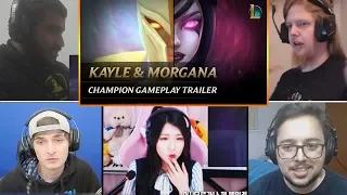 Kayle and Morgana: The Righteous and the Fallen | Champion Gameplay Trailer REACTIONS MASHUP