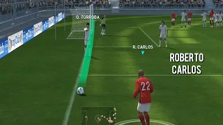 Roberto Carlos Insane Free kicks_ PES Mobile