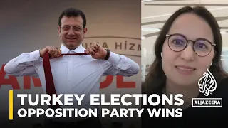 Turkish opposition claims victory in major cities including Istanbul and Ankara in Sunday’s vote