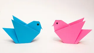 Beautiful paper origami bird - very fast and easy | #Origami Bird | Simple paper craft #origamibird