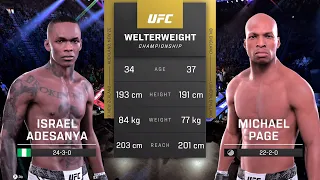 Israel Adesanya vs Michael Page Full Fight - UFC 5 Fight Night