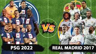 PSG vs REAL MADRID Neymar - Ronaldo - Mbappe - Kroos - Ramos - Carvajal - Messi - Bale