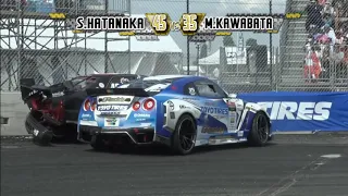 SHINGO HATANAKA  MASATO KAWABATA Drift crash.