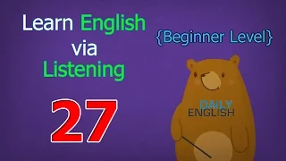 Learn English via Listening Beginner Level | Lesson 27 | Subjects