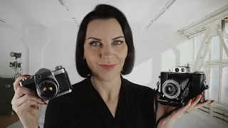 ASMR Photographer (taking your picture with lots of vintage cameras)