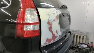 Honda cr-v: ремонт и покраска двери багажника!