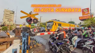 INDONESIAN RAILROAD CROSSING | Kompilasi Semua Palang Pintu Perlintasan Kereta Api Se-Kota Surabaya