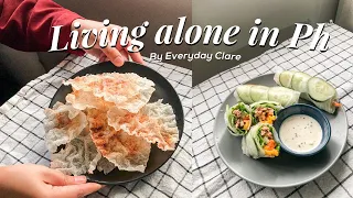 Super easy + delicious Rice Paper recipes • Living alone in the Philippines • Homebody • silent vlog