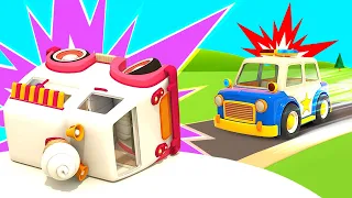 The ice cream truck needs help! Helper cars save the day. Street vehicles & car cartoons for kids.