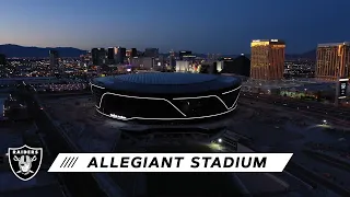 Allegiant Stadium Lights Up Las Vegas Skyline | Las Vegas Raiders