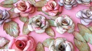 Paper roses and butterflies