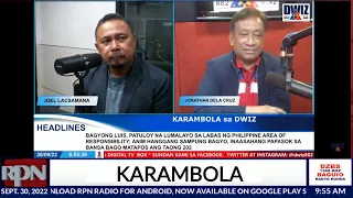 KARAMBOLA SA DWIZ |  September 30, 2022    DWIZ 882 MANILA sa RPN