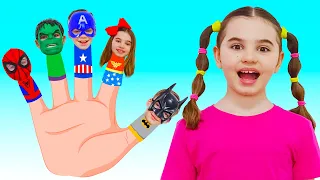 Finger Family Superheros | Kids Songs and Nursery Rhymes | Nick and Poli