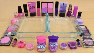 Pink vs Purple - Mixing Makeup Eyeshadow Into Slime Special Series 169 Satisfying Slime Video