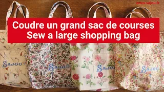 Tuto : coudre un grand sac de courses ou de plage - Sewing tutorial: sew a beach or a shopping bag