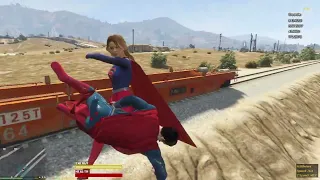 Superman VS Supergirl in GTA 5