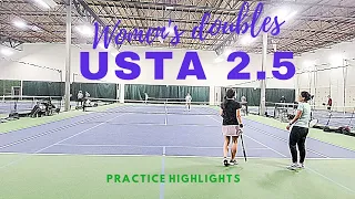 USTA 2.5 women's doubles tennis practice highlights [3/3]