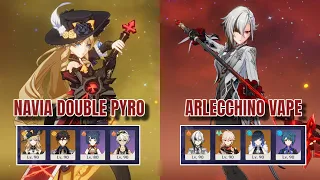 {NEW SPIRAL ABYSS 4.6} C0 NAVIA DOUBLE PYRO| C2 ARLECCHINO DOUBLE HYDRO (GENSHIN IMPACT) FLOOR 12