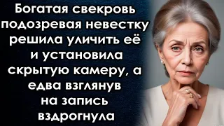 Богатая свекровь подозревая невестку установила скрытую камеру, а едва взглянув на запись вздрогнула