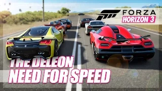 Forza Horizon 3 - Need For Speed DeLeon Recreation! (Build & Race)