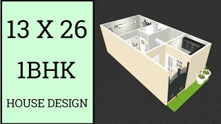 13x26 Small House Plan ll 13x26 Ghar Ka Naksha ll 350 Sqft House Design ll 13x26 House Design