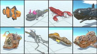 8 Water Creatures vs Aquatics Animal Revolt Battle Simulator