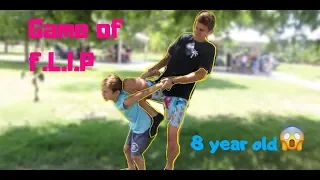 8 YEARS OLD VS. 15 YEAR OLD IN A GAME OF FLIP!!