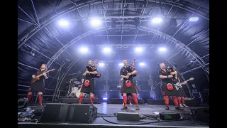 Red Hot Chilli Pipers at Shrewsbury Folk Festival 2023