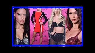 Modelki victoria's secret prężą się na różowej ściance: opuchnięta adriana lima, bella hadid, candi