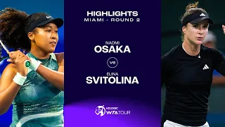 Naomi Osaka vs. Elina Svitolina| 2024 Miami Round 2 | WTA Match Highlights