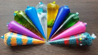 Making Slime Piping Bags - Satisfying Crunchy Slime #36