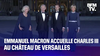 Emmanuel Macron accueille Charles III au château de Versailles pour le dîner d'État en son honneur