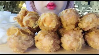 ASMR FRIED CHICKEN :) 후라이드 치킨 먹방   BBQ KOREA EATING SOUNDS MUKBANG