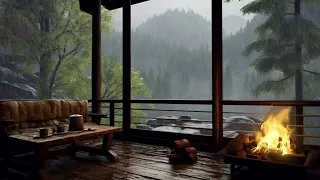 Escape to Tranquility Immerse Yourself in Balcony Rain Ambience for Deep Relaxation