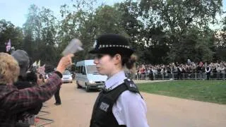 Pope Benedict en route to Prayer Vigil Hyde Park