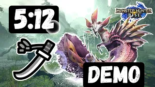 TA MH Rise : Long Sword Mizutsune Solo in 5:12 ( DEMO )