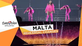 Destiny - Je Me Casse - Rehearsal Changes - Malta 🇲🇹 - Eurovision 2021