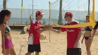 F1 2016 Brazilian GP - Beach volleyball match - Sebastian Vettel vs Kimi Raikkonen