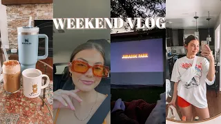 VLOG | productive weekend, new nails, outdoor movie night, resetting, grocery haul, etc!