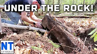 You won't believe what we found under a huge rock metal detecting