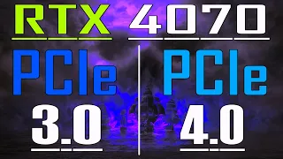 PCIe 3.0 vs PCIe 4.0 || RTX 4070 @ 12GB || PC GAMES TEST ||