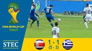 Costa Rica vs Greece: 1-1 (p 5-3) | World Cup 2014