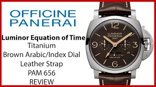 ▶Panerai Luminor Equation of Time Titanium Brown Arabic/Index Dial Leather Strap - REVIEW PAM 656