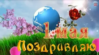 Красивое поздравление с 1 Мая! Мир! Труд! Май! Музыкальная открытка