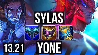 SYLAS vs YONE (MID) | Comeback, 300+ games | KR Master | 13.21