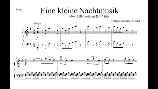 Eine Kleine Nachtmusik for piano - Mozart (Exposition)