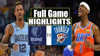 Oklahoma City Thunder  VS Memphis Grizzlies FULL GAME Highlights | March 10 | 2024 NBA Season